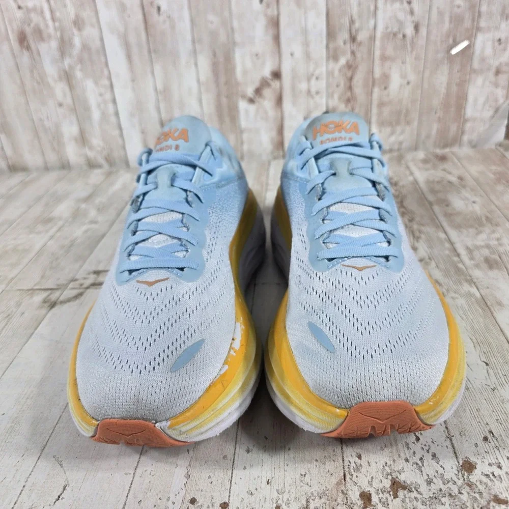 Hoka Bondi 8 Wide Womens 10.5D Running Shoes Sky Blue‎ Sunlit Ocean 1127954 SSCA